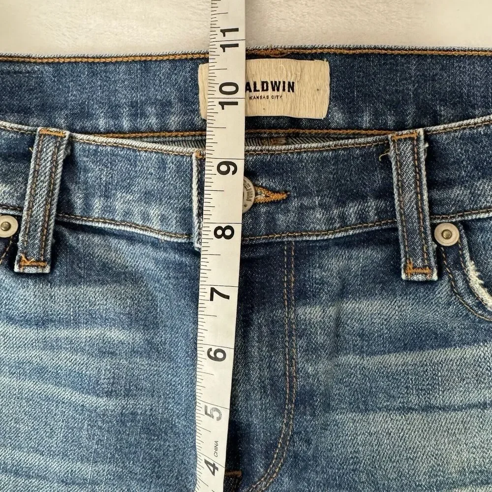 Baldwin Kansas‎ City Kennedy Low Rise Boyfriend Jeans Size 27 Distressed Cuffed